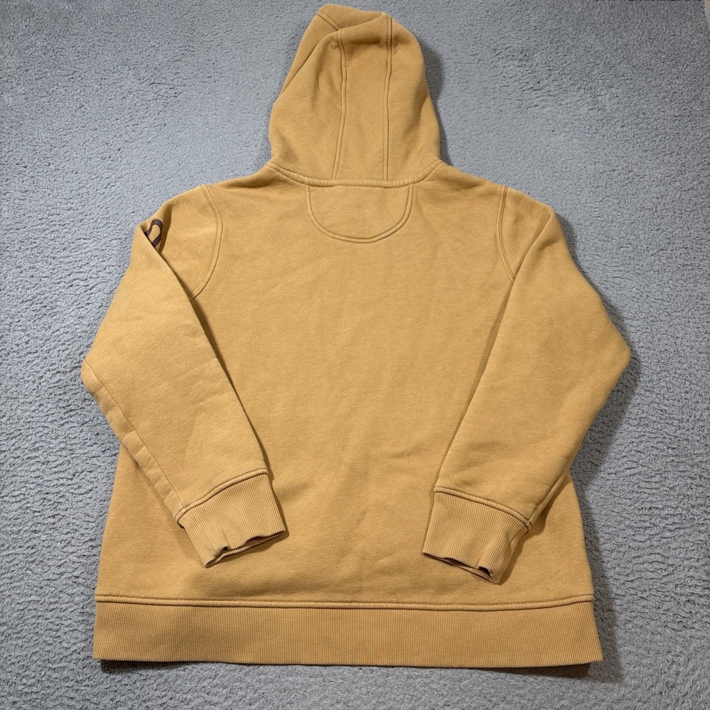 Carhartt Relaxed Fit Brown Hoodie Women's 1X Logo Sleeve Pullover Sweatshirt - Picture 6 of 7
